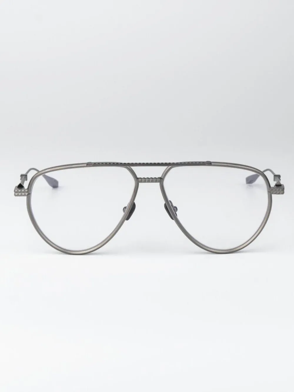 Valentino Women Eyeglasses Matte Black Rhodium Pilot V-STUD-II VLX-133 B